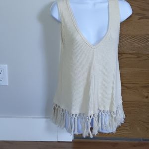 Anthropologie Eri + Ali Fringe Bottom Tank